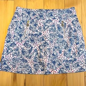 Lilly Blue Starfish Marigold Skort